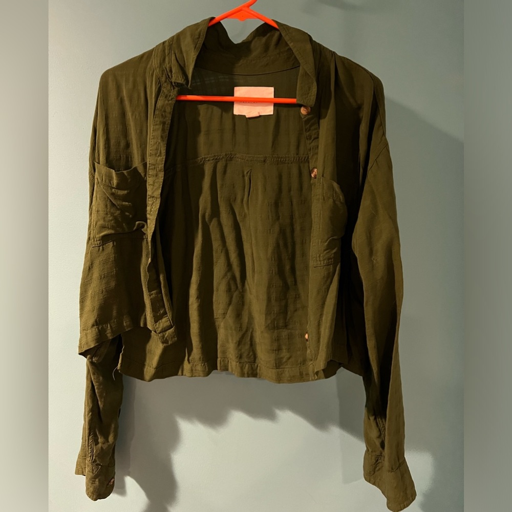 Green Button-up Aeropostale Shirt